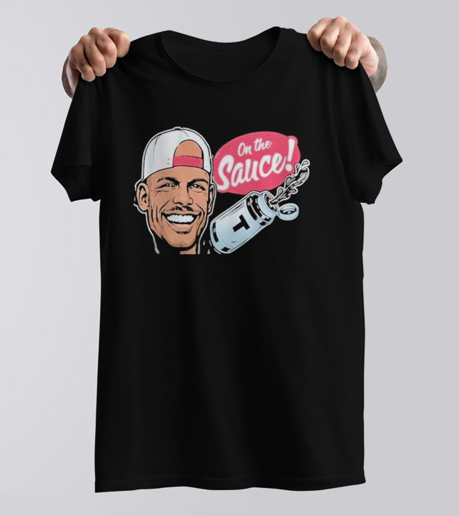 Joey Swoll On The Sauce Smiling Cartoon Character With Salt Shaker T-Shirt