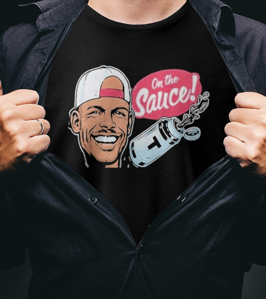 Joey Swoll On The Sauce Smiling Cartoon Character With Salt Shaker T-Shirt