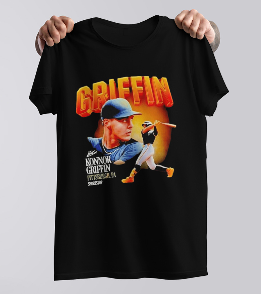 Griffin Pittsburgh Debut Konnor Baseball Shortstop Collage T-Shirt