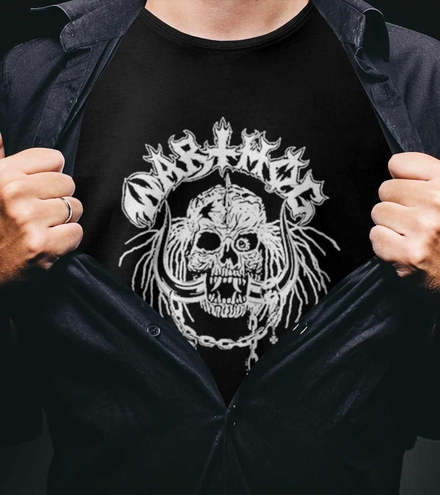 Lawrence W. Arthög Warthog Oskorei Skull Crown T-Shirt
