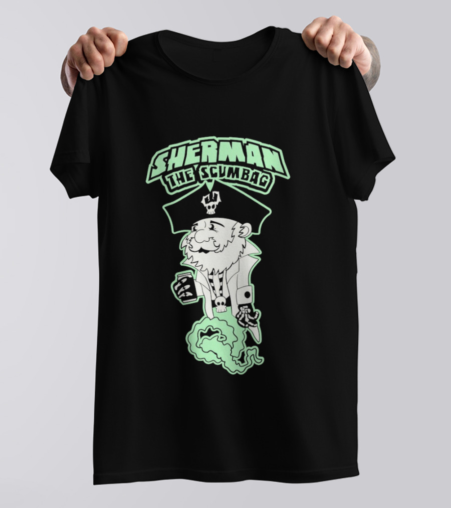 Sherman The Scumbag Pirate Drinking Rum T-Shirt