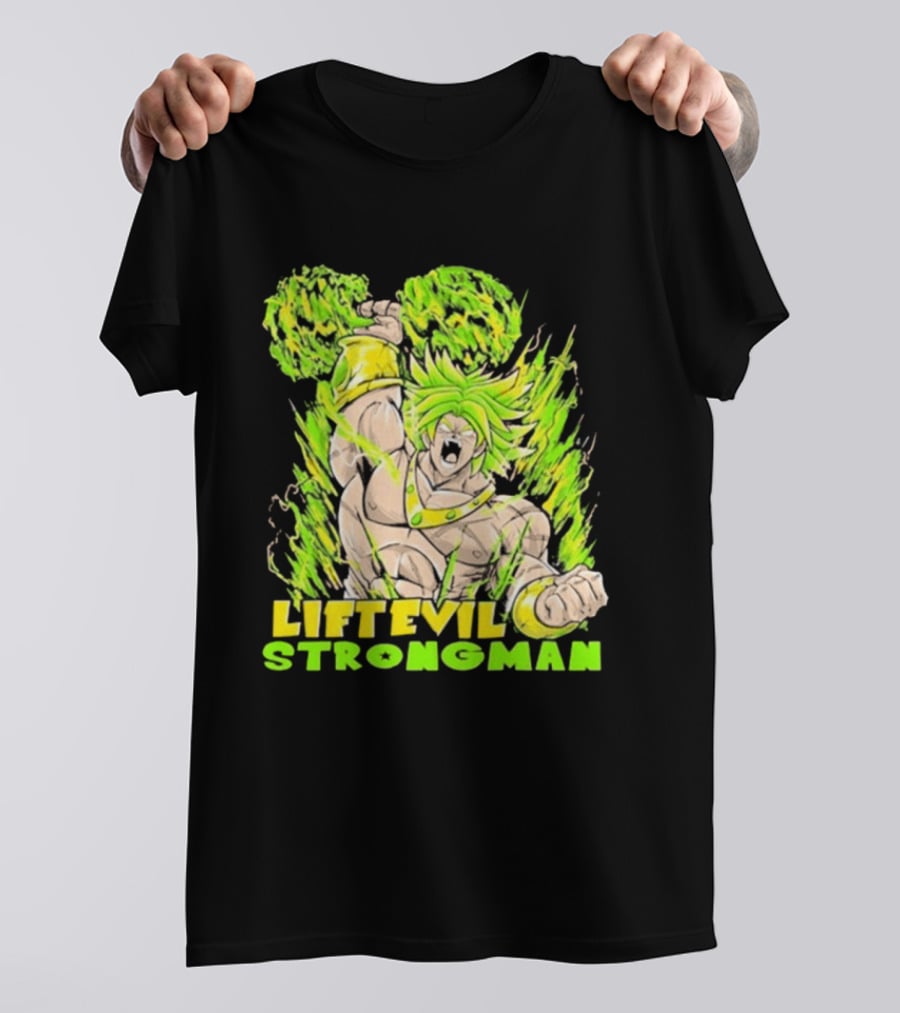 Dragon Ball Z Lift Evil Strongman Broly Power Lifting T-Shirt