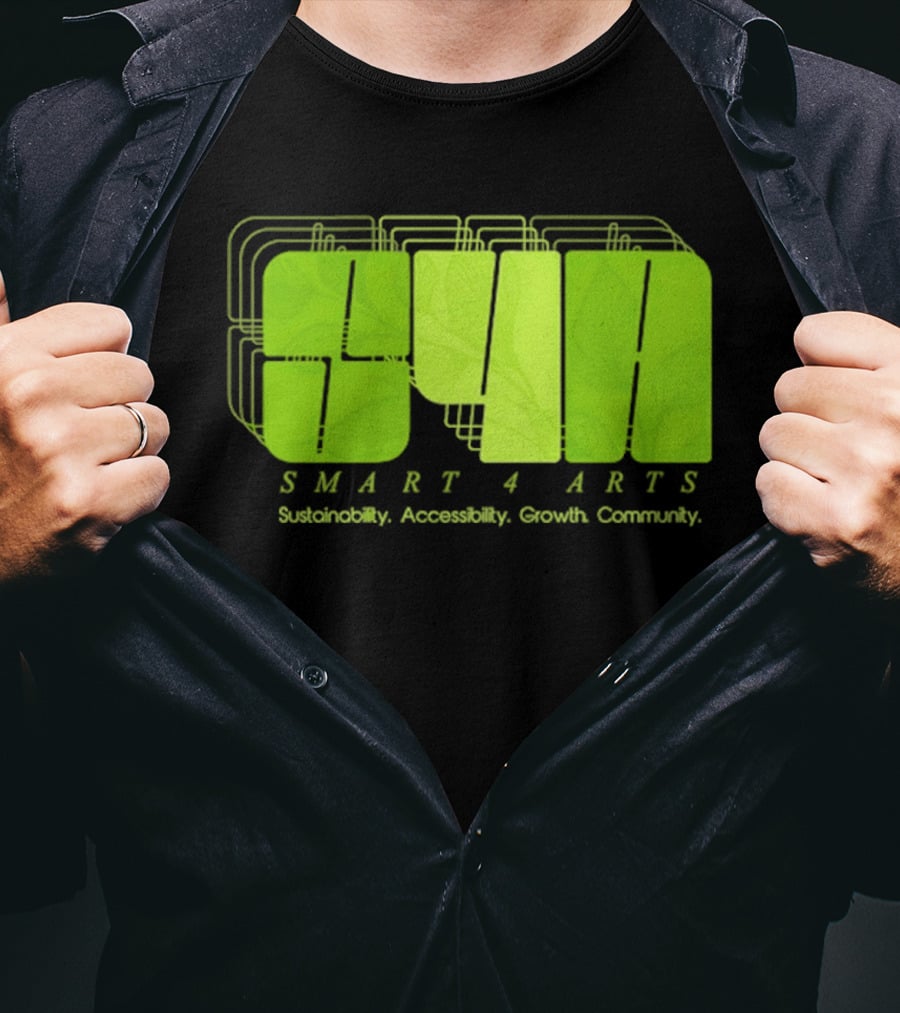 SMART 4 ARTS Sustainability Accessibility Growth Community Leaf T-Shirt