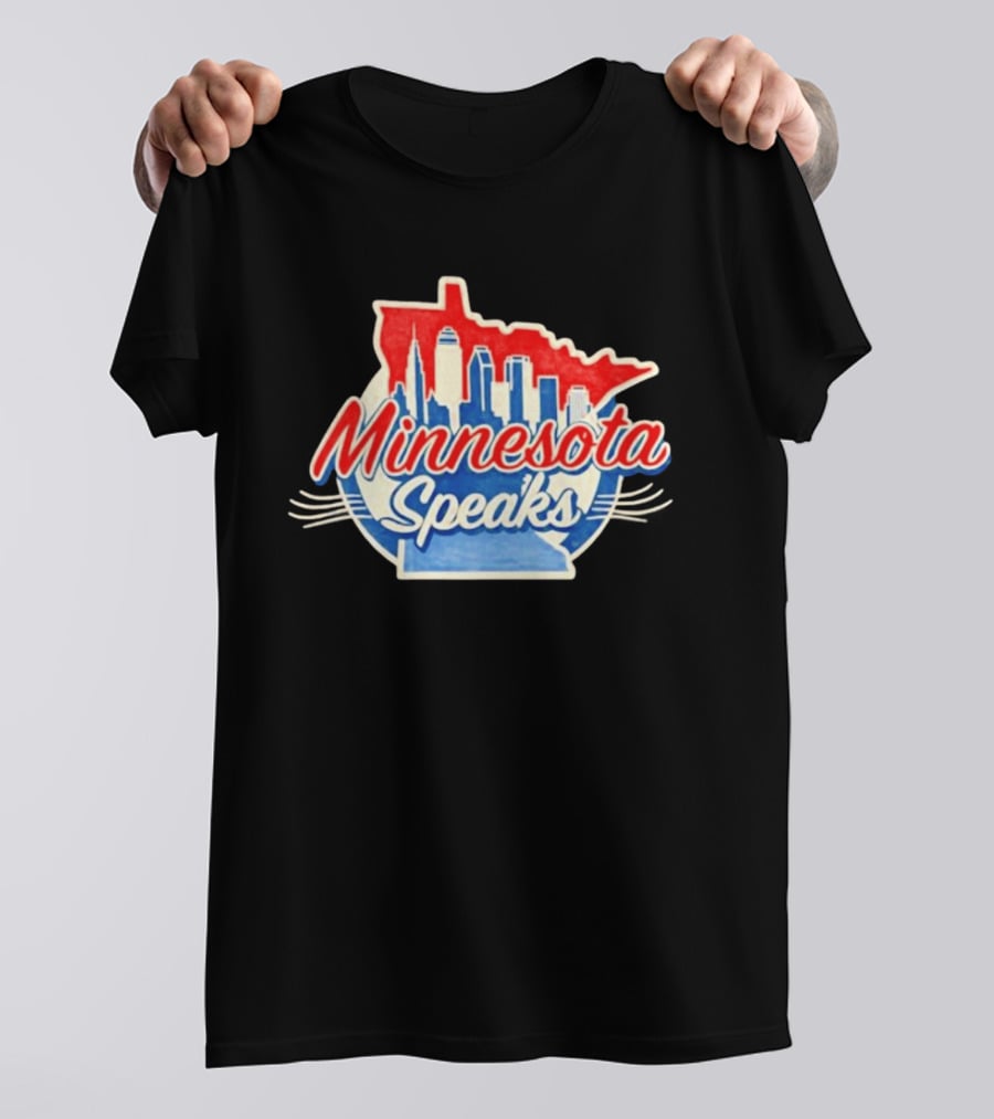 Minnesota Speaks City Skyline Map T-Shirt