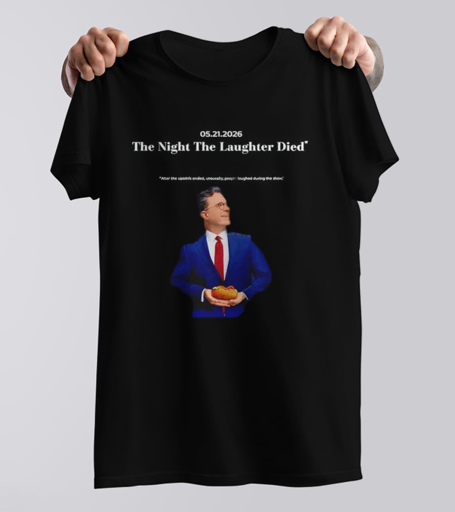 Stephen Colbert Hot Dog Holding Moment 5 21 2026 T-Shirt