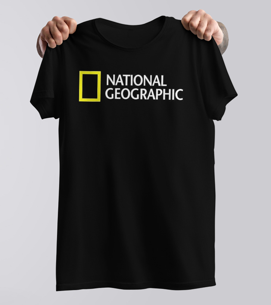 Unnational Geographic Parody Text With Yellow Rectangle T-Shirt