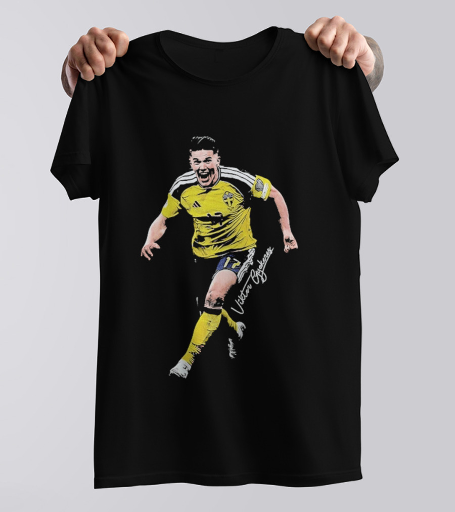 Viktor Gyokeres Player Illustration In Jersey T-Shirt