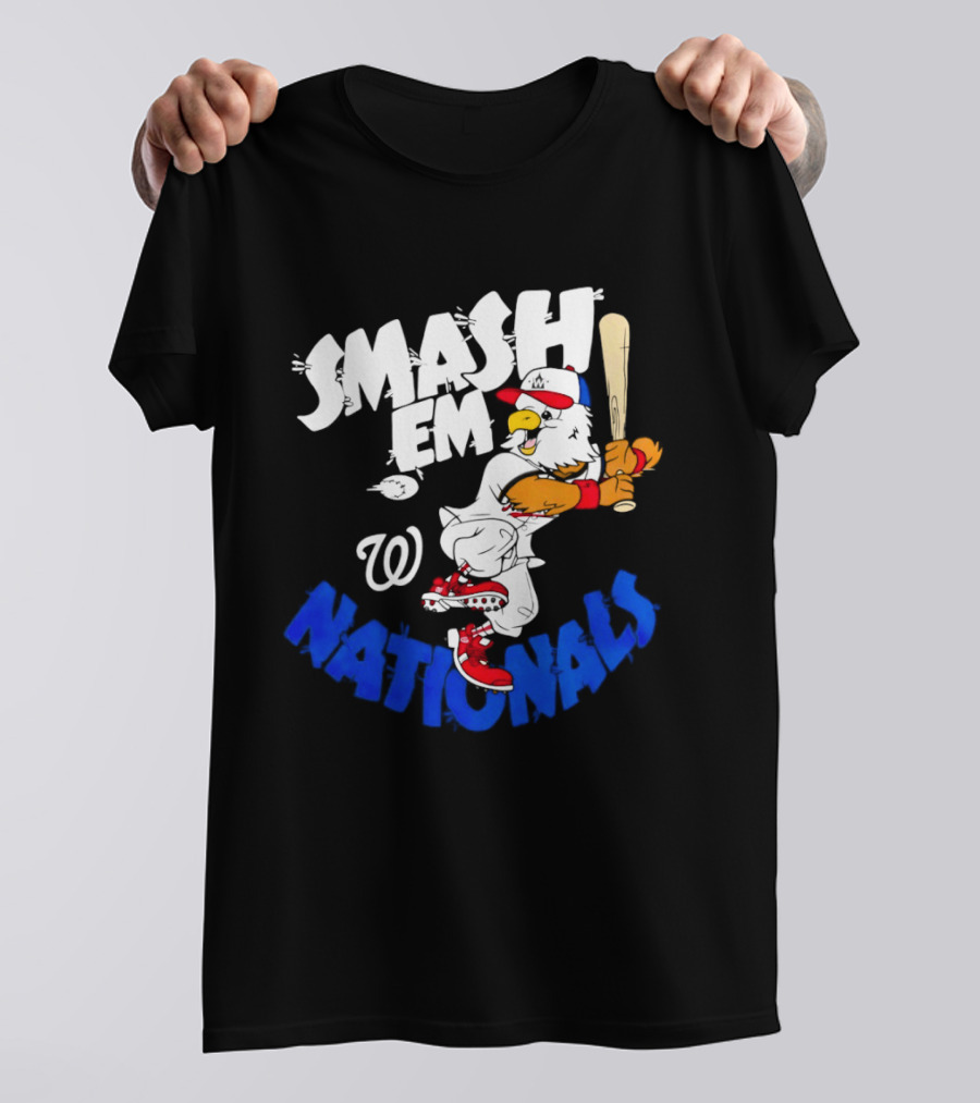 Washington Nationals Smash Em Screech Baseball T-Shirt