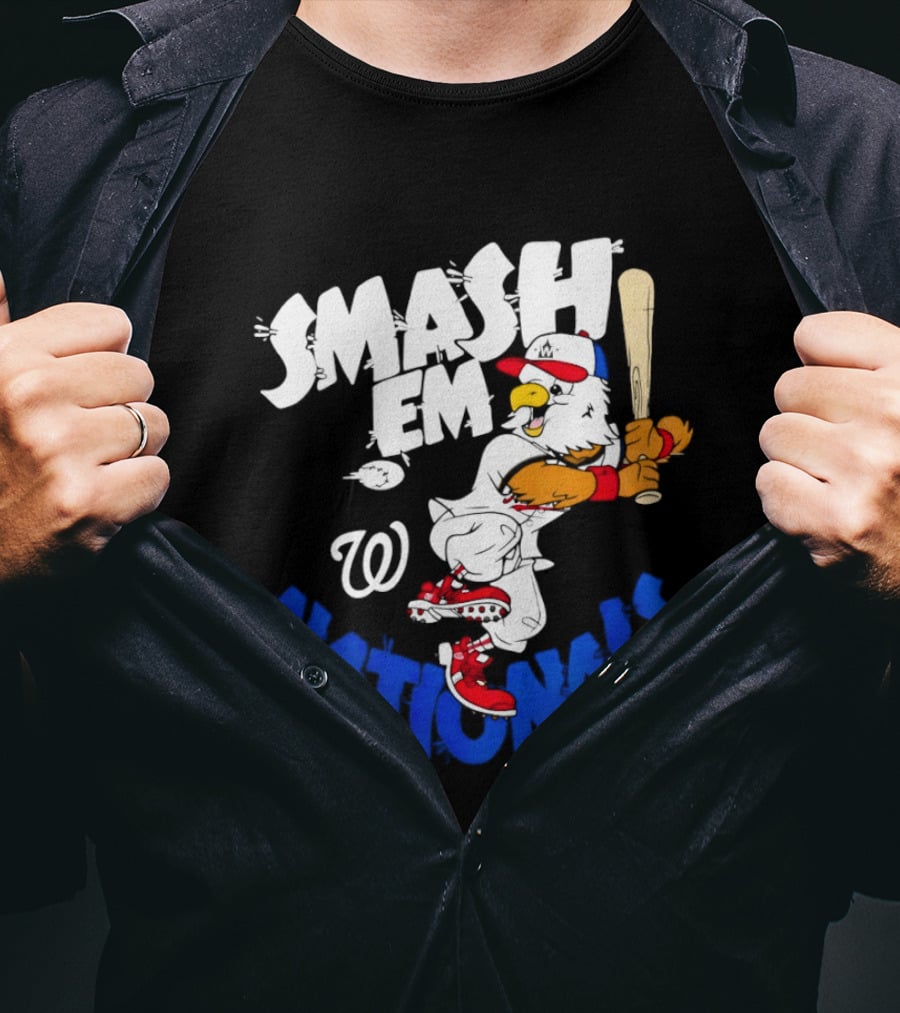 Washington Nationals Smash Em Screech Baseball T-Shirt