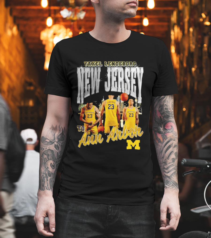 Yaxel Lendeborg New Jersey To Ann Arbor Michigan Wolverines Basketball 90s Streetwear T-Shirt