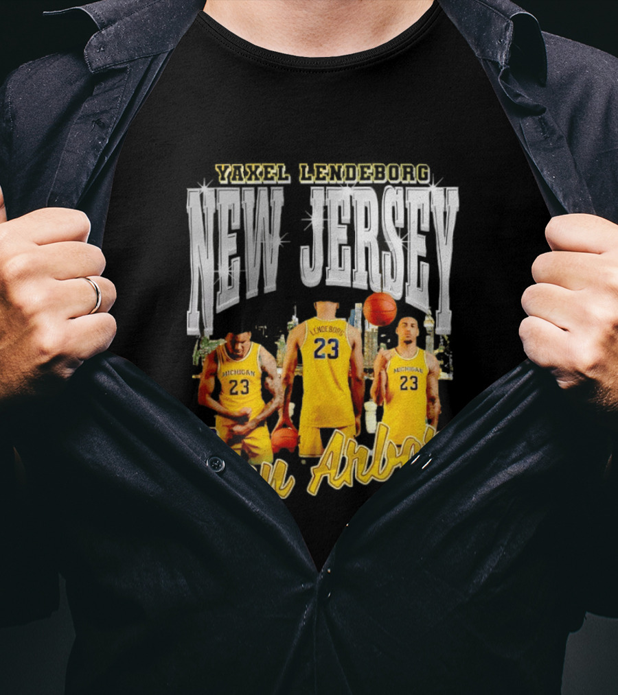 Yaxel Lendeborg New Jersey To Ann Arbor Michigan Wolverines Basketball 90s Streetwear T-Shirt