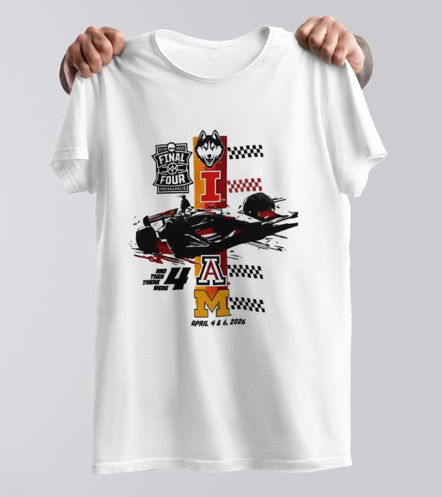 IndyCar 2026 NCAA Men's Final Four UConn Huskies Miami Hurricanes Iowa Hawkeyes Michigan Wolverines T-Shirt
