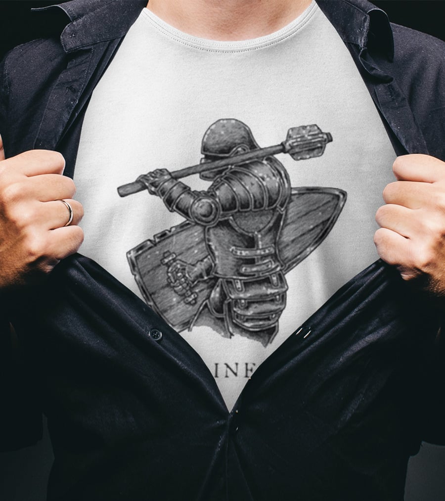 Fighter With Mace Heavy Infantry Team Infantry T-Shirt