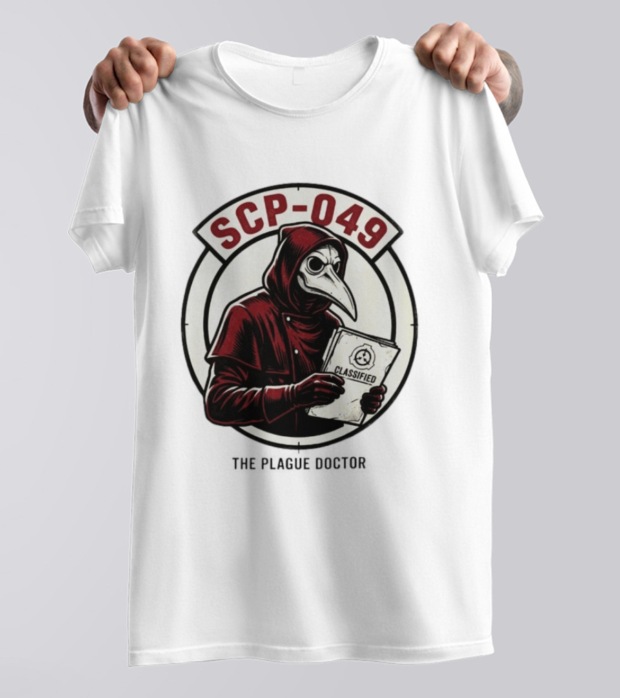 SCP 049 The Plague Doctor Classified Document Circle T-Shirt
