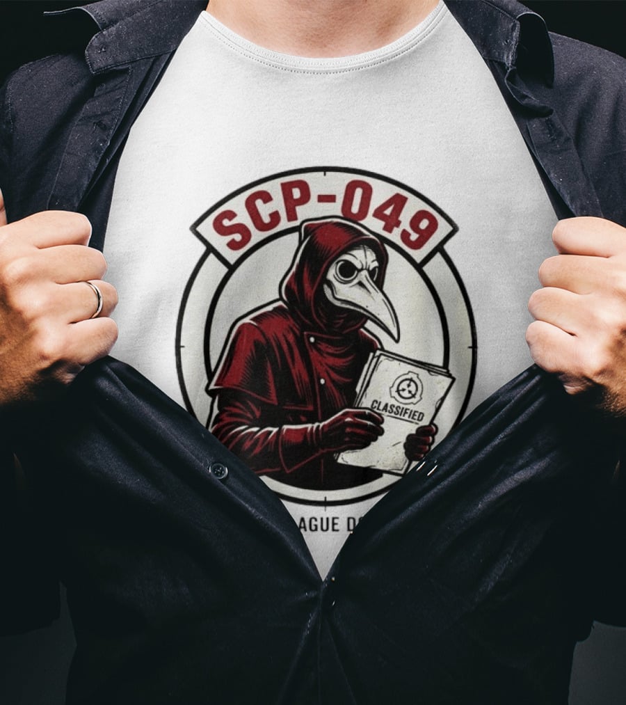 SCP 049 The Plague Doctor Classified Document Circle T-Shirt