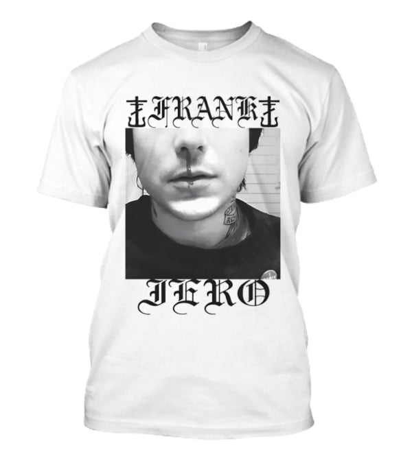 Frank Iero Nose Bleed Portrait Dark Gothic T-Shirt
