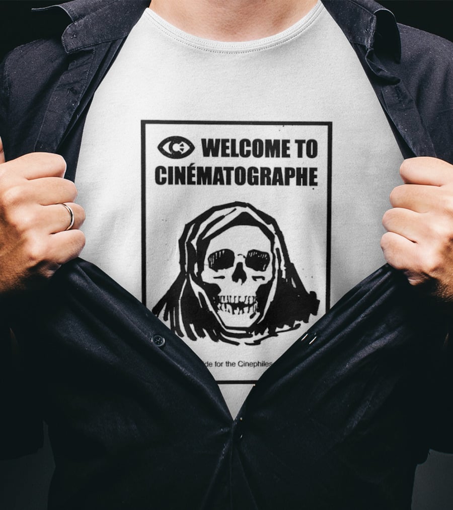 Skeleton Welcome To Cinématographe Survival Guide Cinephiles New York T-Shirt