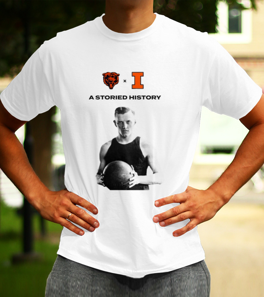 Chicago Bears Illinois Fighting Illini George Halas Storied History T-Shirt