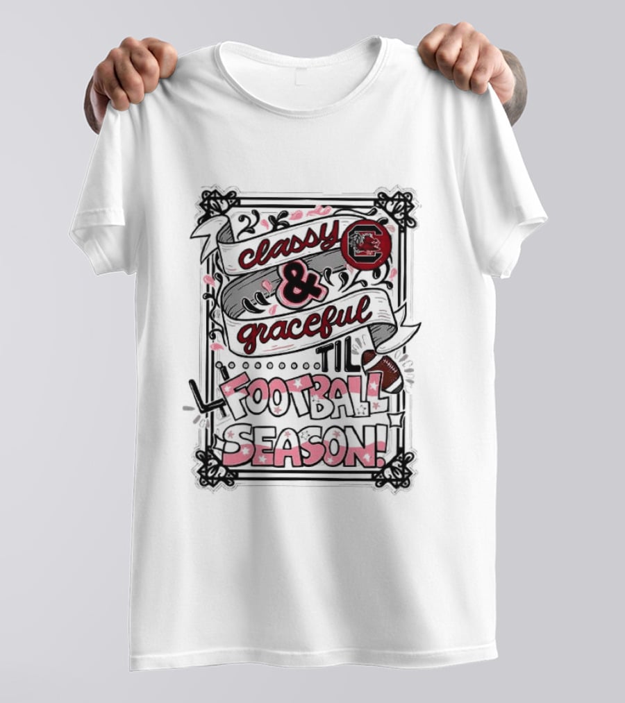 South Carolina Gamecocks Classy Graceful Garnet Football Season T-Shirt