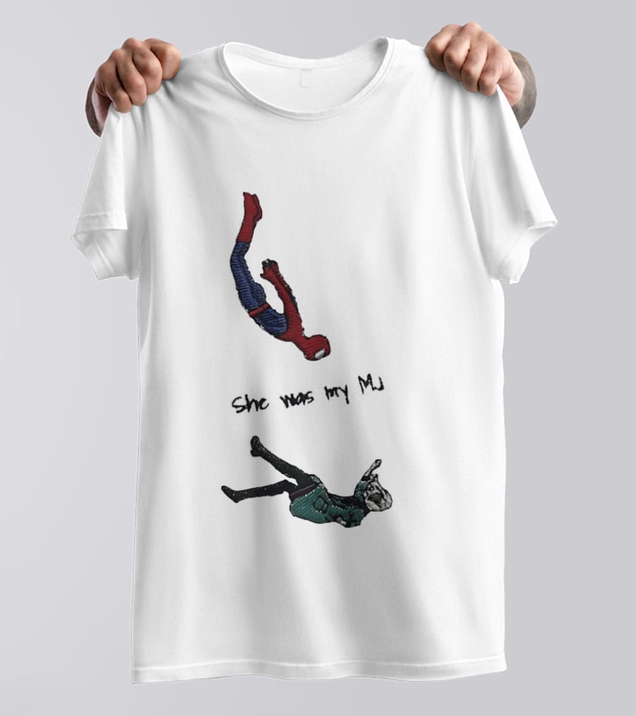 Spider Man She Was My MJ Falling Tribute Scene T-Shirt