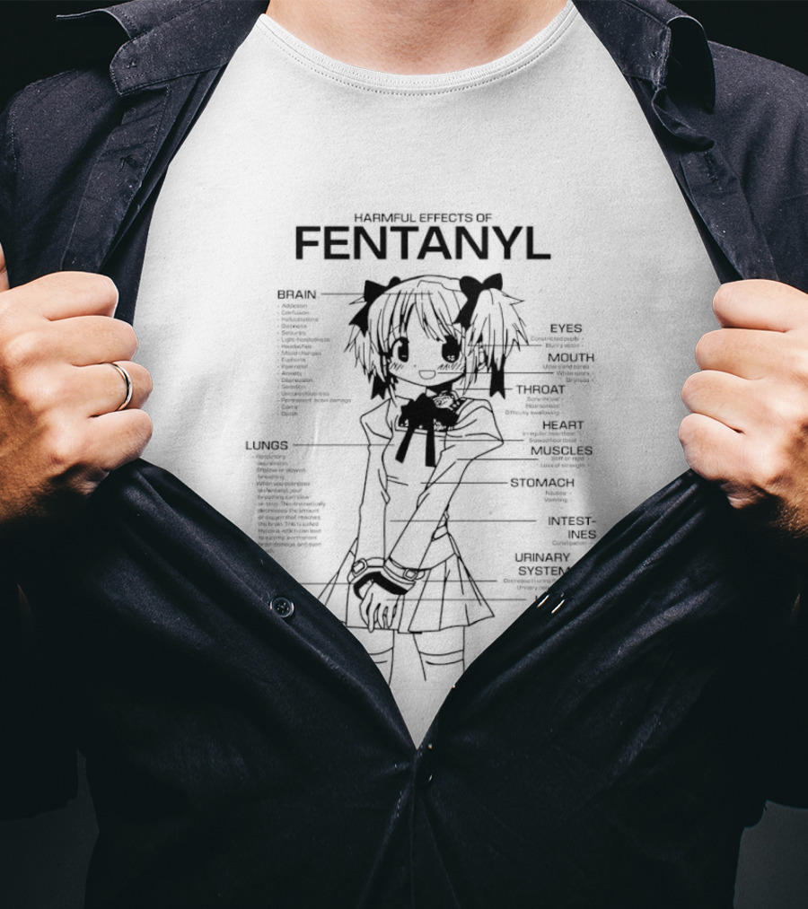 Madoka Kaname Harmful Effects Of Fentanyl Anime Awareness T-Shirt