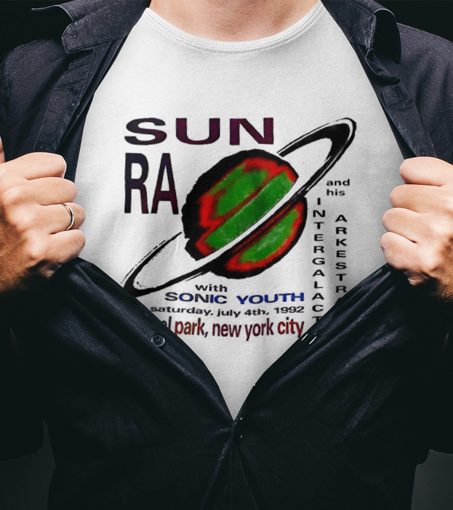 SUN RA Sonic Youth Intergalactic Arkestra Central Park New York City T-Shirt