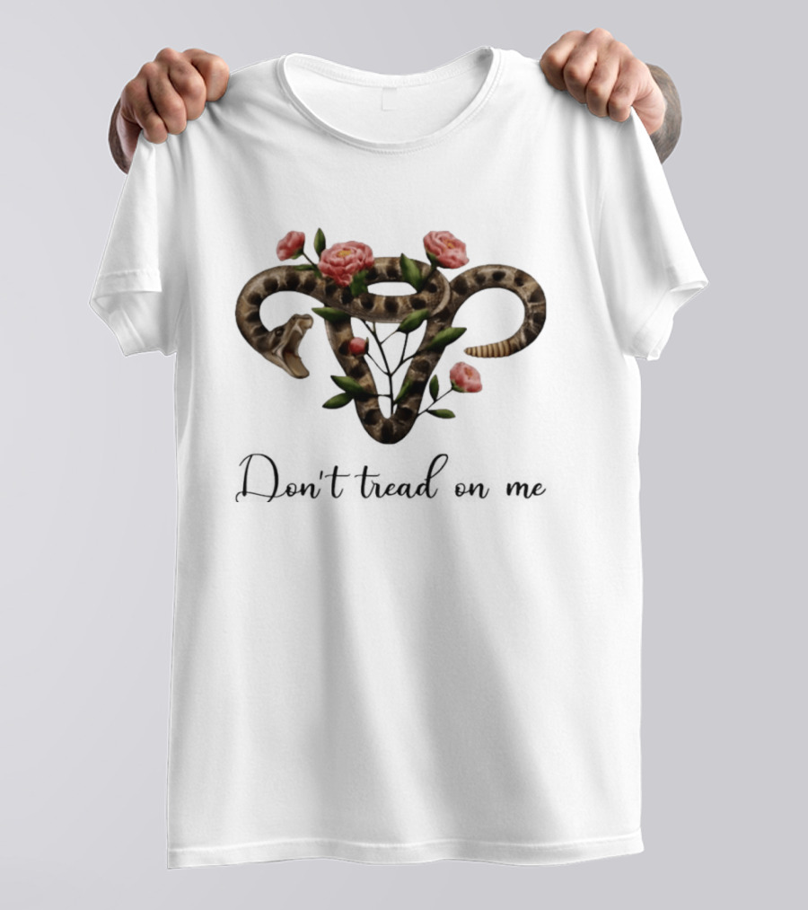 Uterus Snake Flower Don't Tread On Me T-Shirt