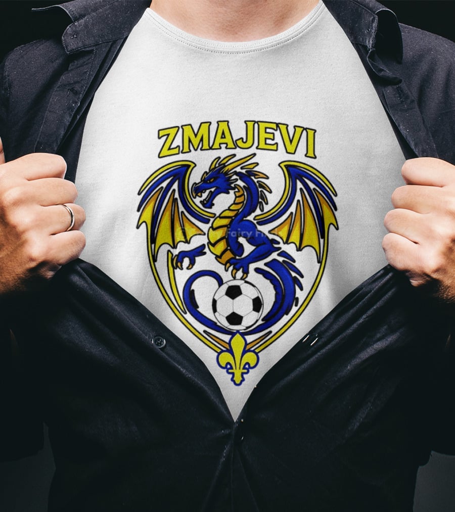 Zmajevi Bosnian Soccer Bosanski Zmajevi Dragon Crest World Cup 2026 T-Shirt
