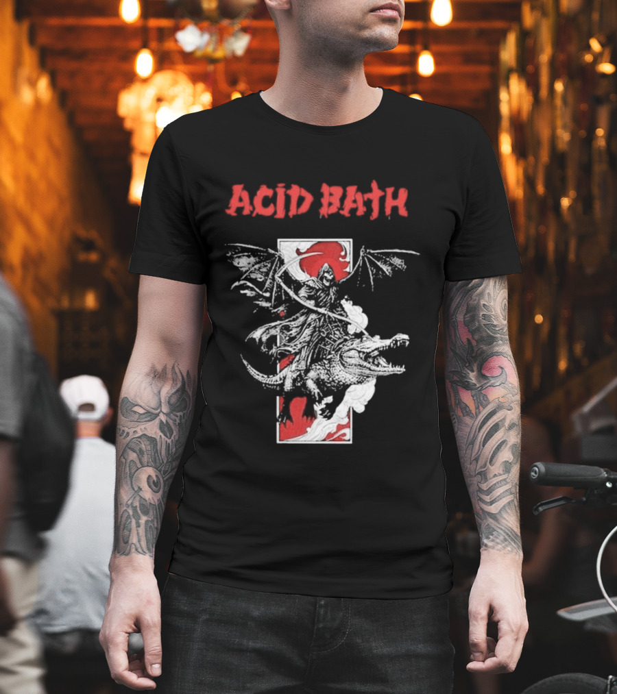 Acid Bath Band Red Alligator Wall T-Shirt