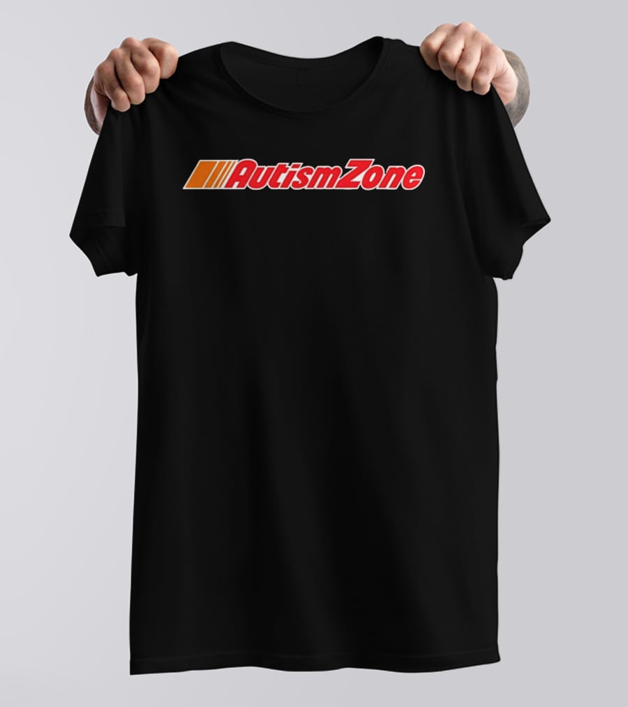 Autism Zone Racing Style Red And Orange T-Shirt