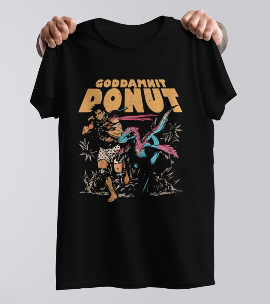 Goddamnit Donut Dinosaur Adventure T-Shirt