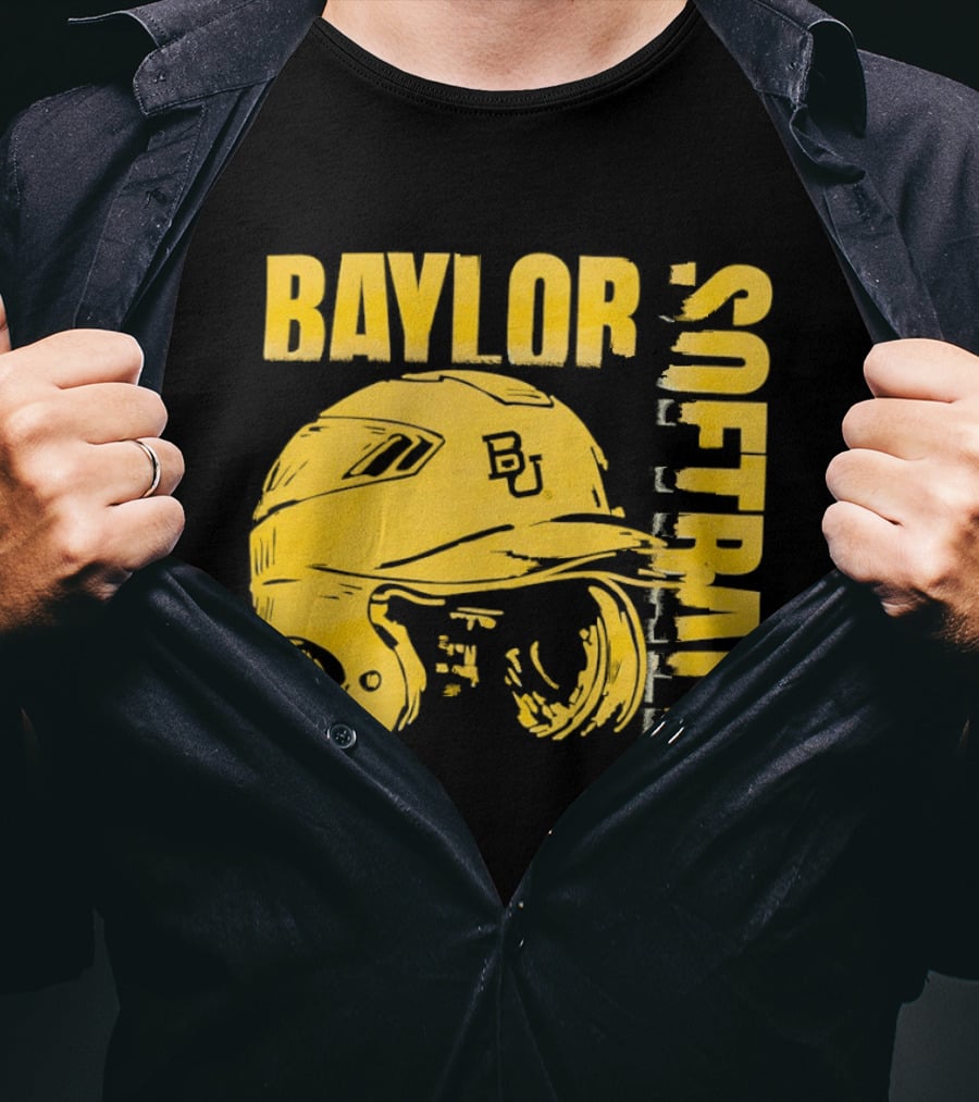 Baylor Softball BU Helmet T-Shirt