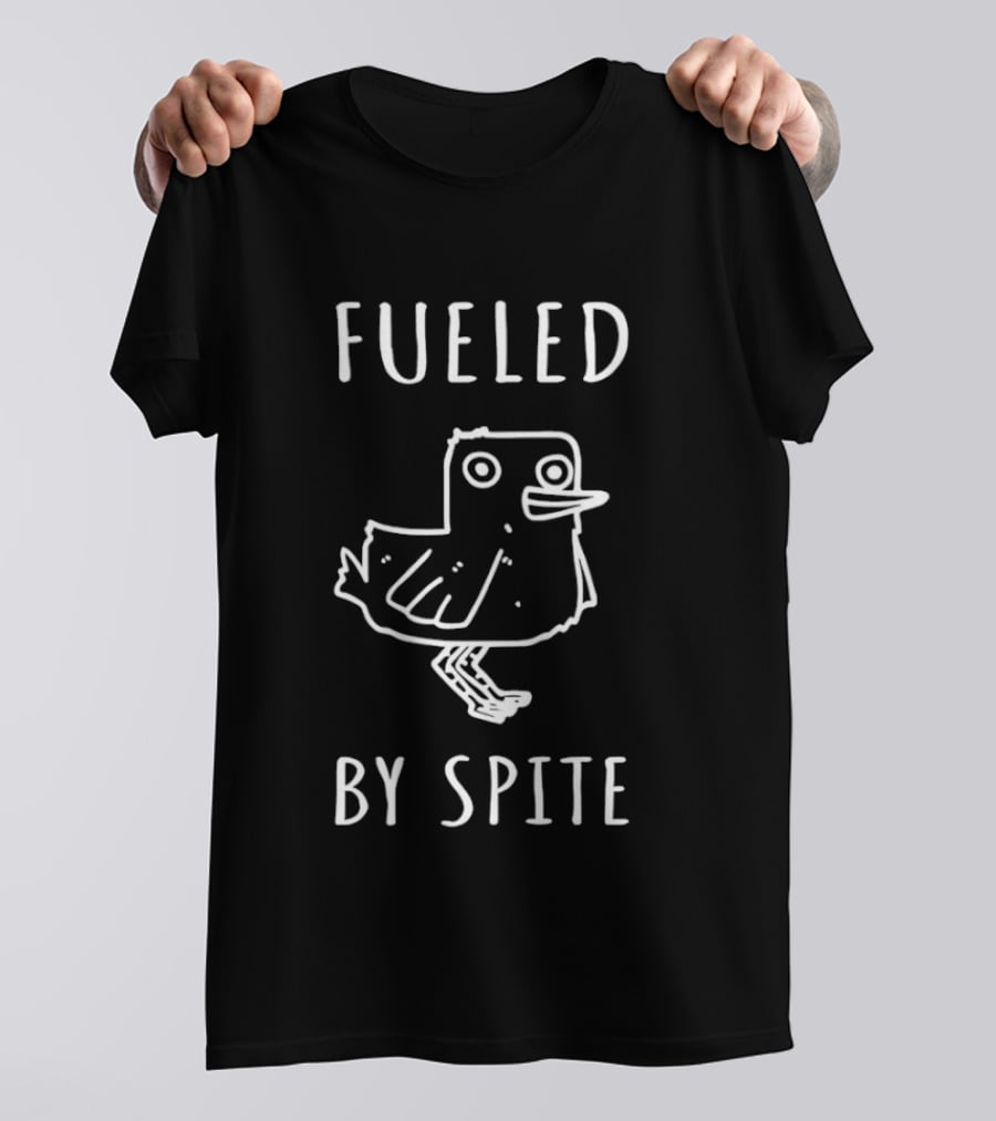 Fueled By Spite Bird Shape Childlike Drawing T-Shirt