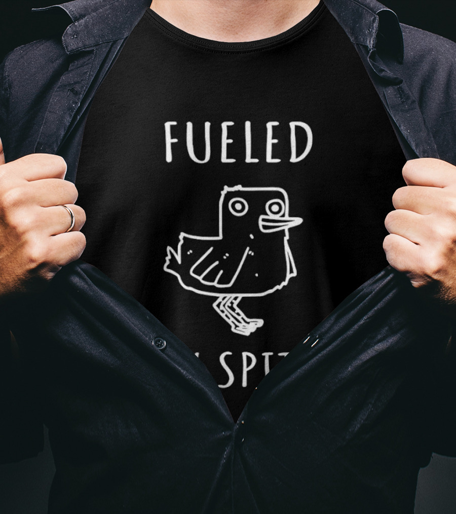 Fueled By Spite Bird Shape Childlike Drawing T-Shirt