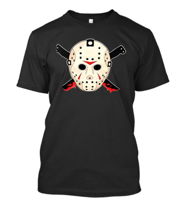Jason Voorhees Mask Machete Horror Friday The 13th T-Shirt