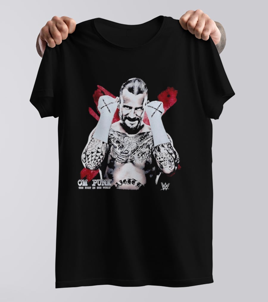 CM Punk Best In The World WWE Wrestling Icon Tattoo T-Shirt