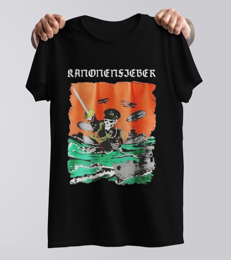 Kanonenfieber Soldatenschicksale 2026 Tour Naval Warfare Skeleton Captain Swords And Battleships T-Shirt