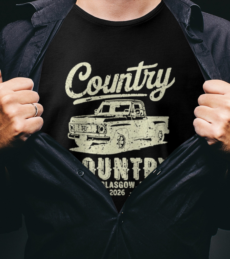 Country Pickup 2023 London Glasgow Belfast Retro Truck T-Shirt