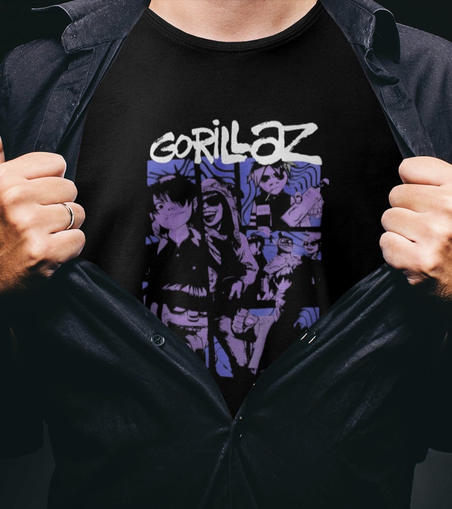 Gorillaz Murdoc Niccals Noodle Russel Hobbs Purple T-Shirt