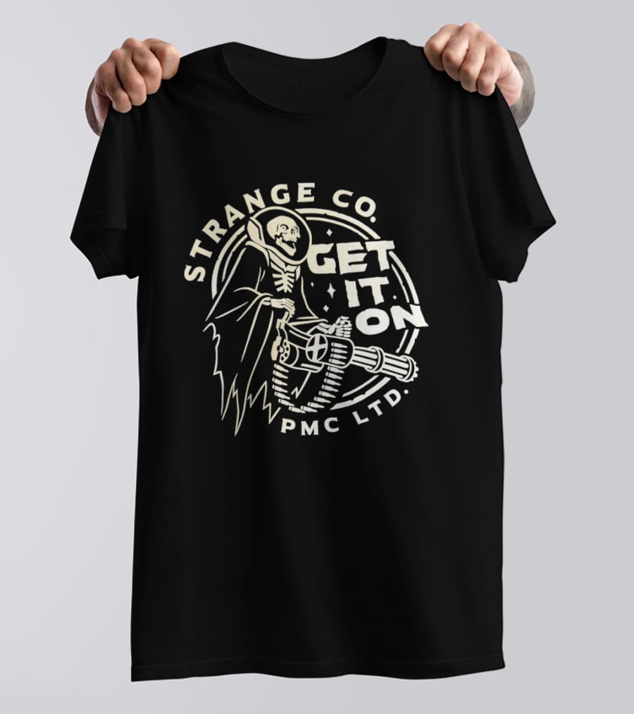 Strange Co Skeleton Astronaut Get It On PMC LTD T-Shirt