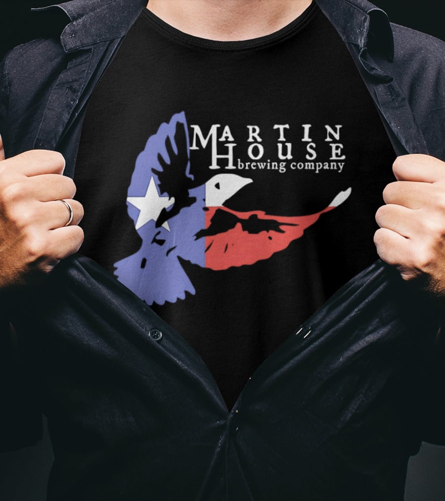 Martin House Brewing Company Texas Flag Bird T-Shirt
