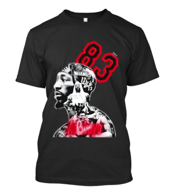 Bam Adebayo 83 Miami Heat 13 NBA Basketball T-Shirt