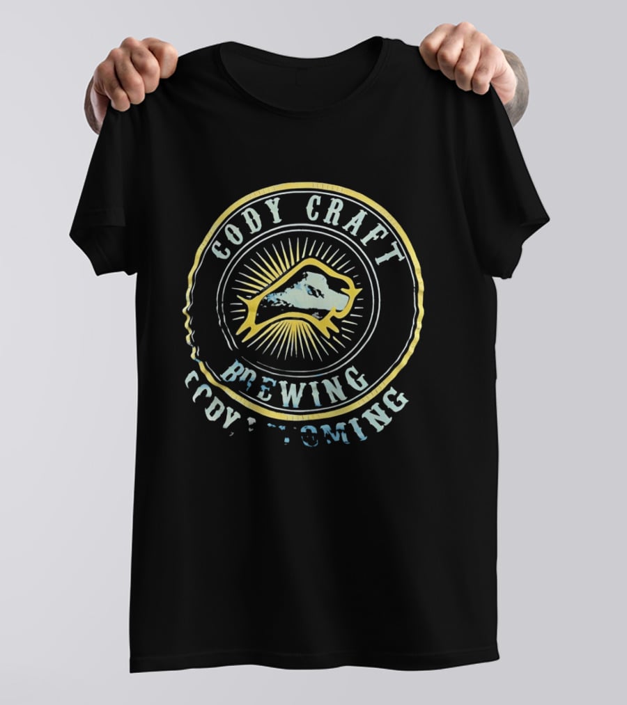 Cody Craft Brewing Seal Cody Wyoming Sunburst T-Shirt