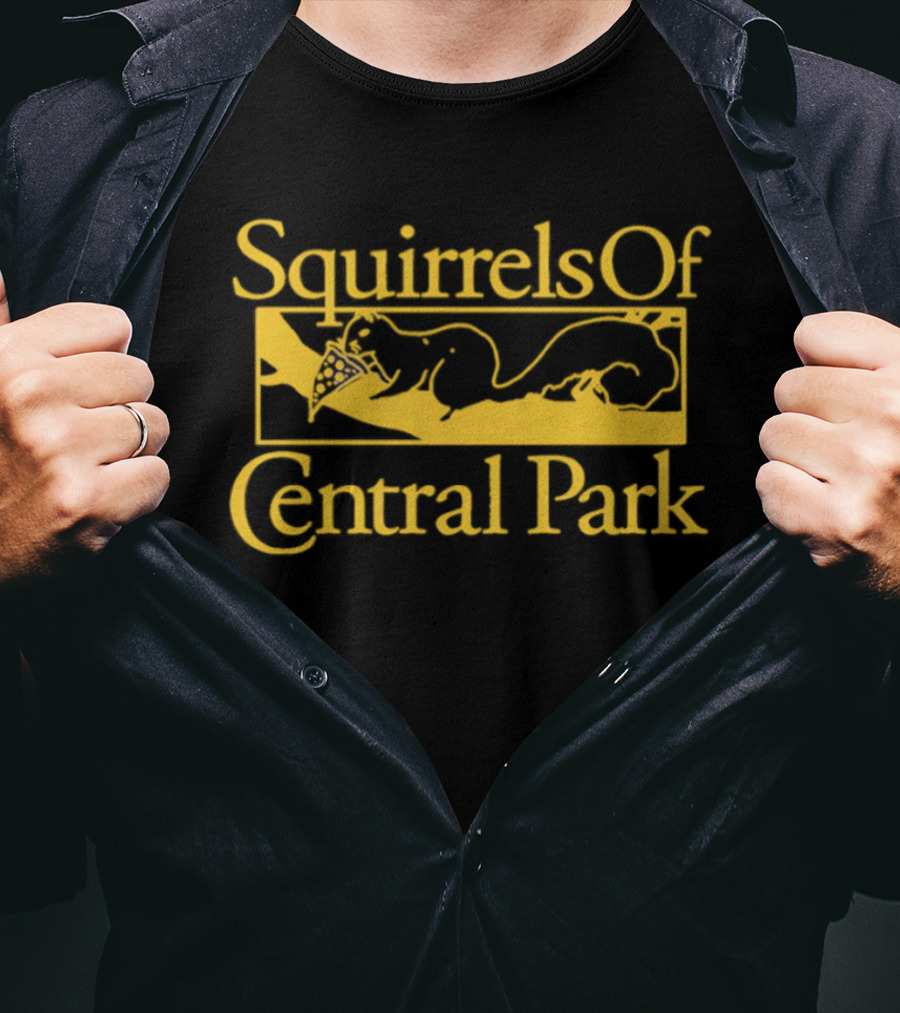 Squirrels Of Central Park Eating Pizza T-Shirt