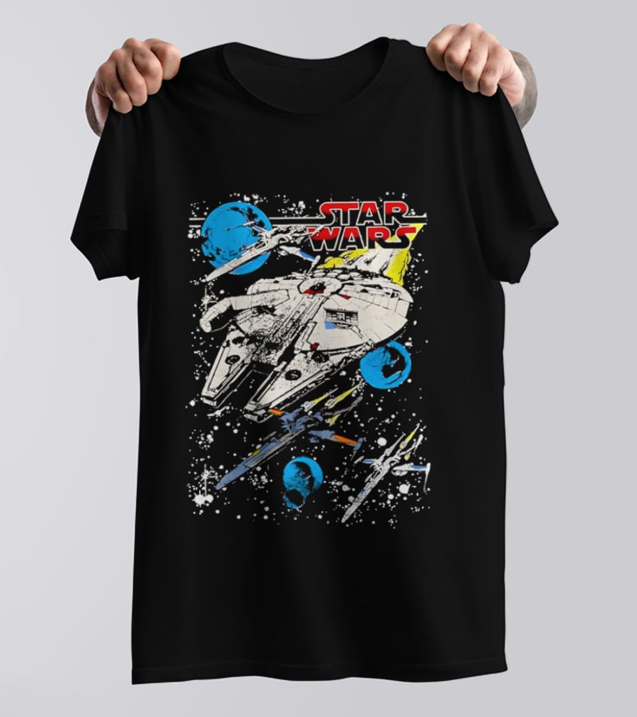 Star Wars Millennium Falcon Vintage Space Battle T-Shirt