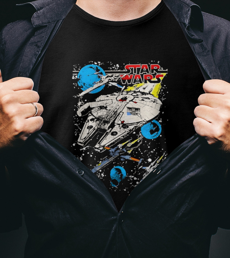 Star Wars Millennium Falcon Vintage Space Battle T-Shirt