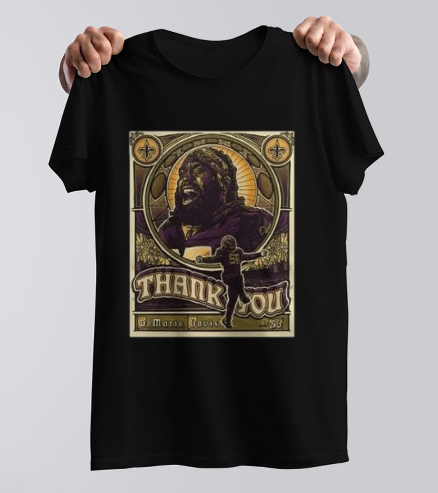New Orleans Saints Thank You Demario Davis #56 T-Shirt