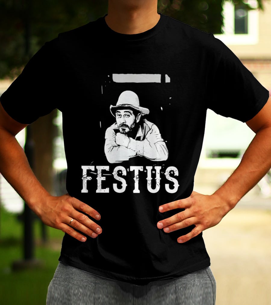 Festus Gunsmoke Character Iconic Cowboy T-Shirt