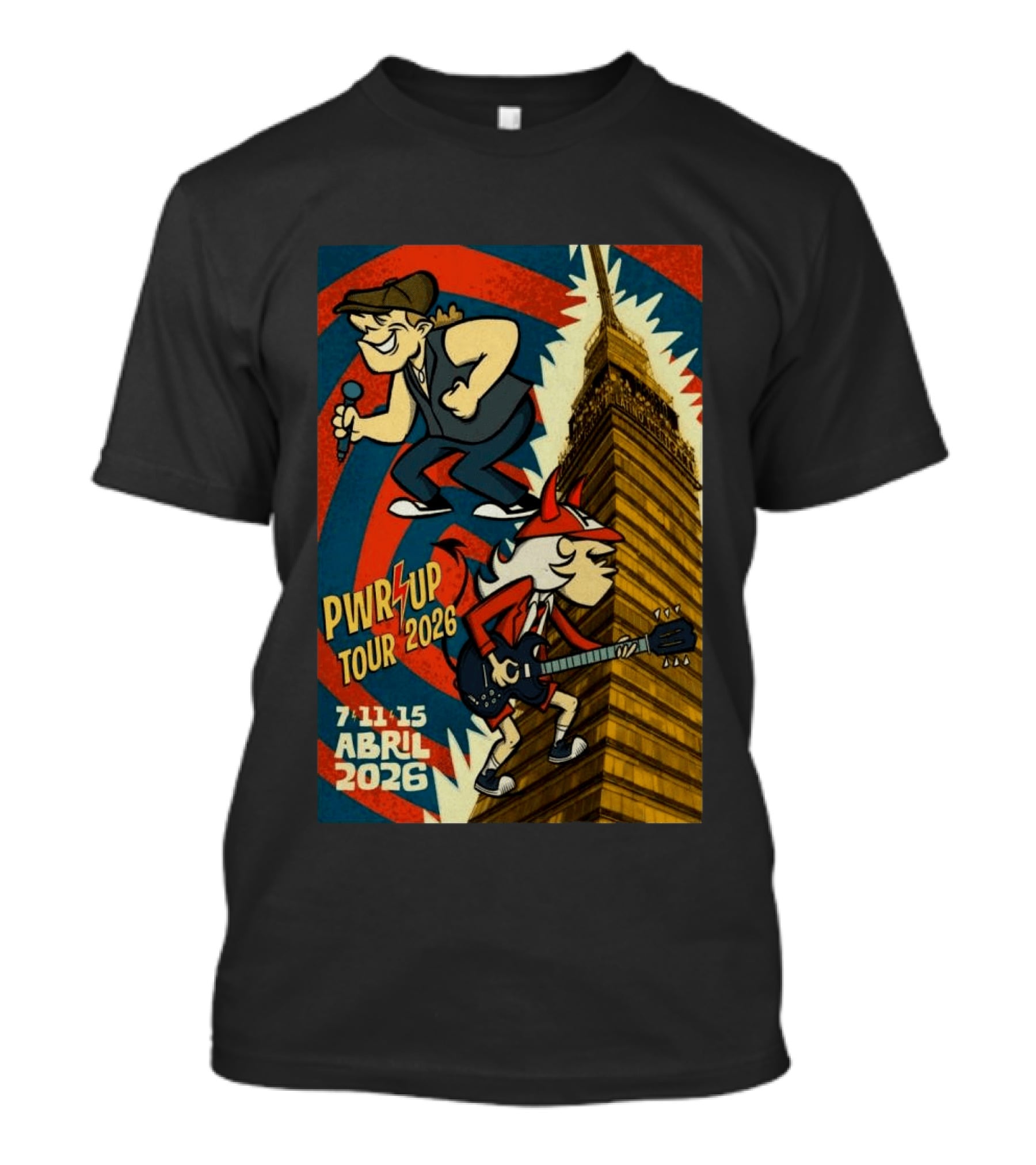 PWR UP Tour 2026 7 11 15 Abril Mexico City Estadio GNP Seguros T-Shirt