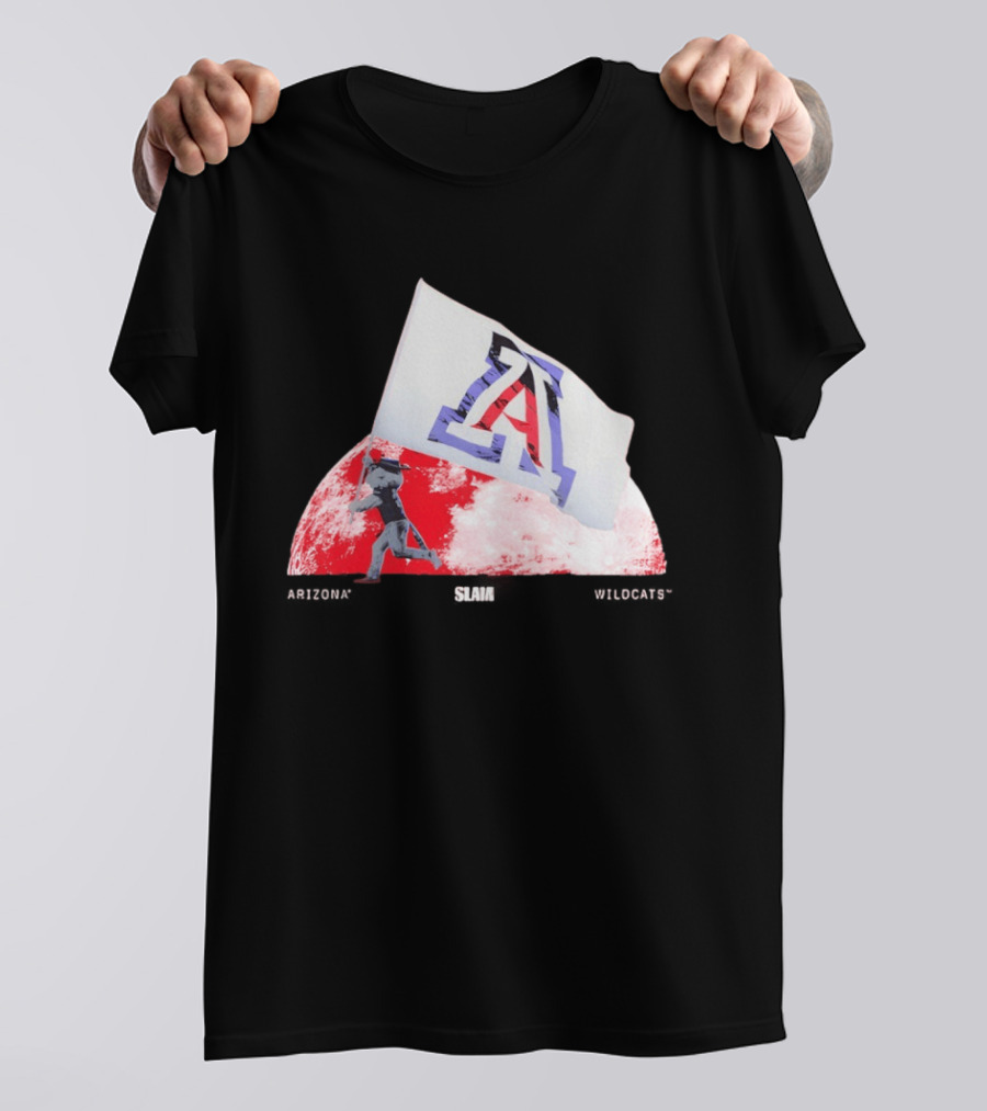 Arizona Wildcats Flag On The Moon SLAM Magazine T-Shirt